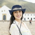 thumbnail image 4 of DEEPCRAFF Sombrero De Denim Con Ancha Plegable Para Uso En Exteriores, 4 of 6