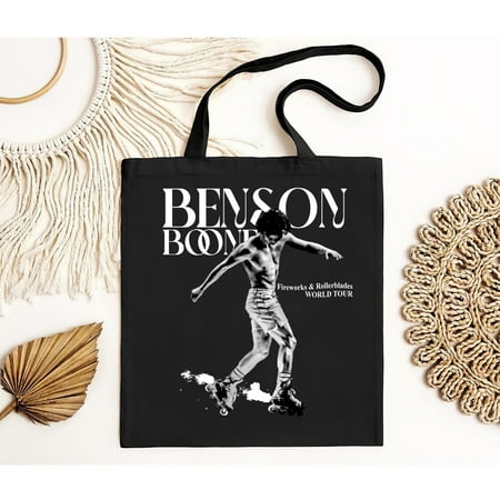 vintage Vintage Benson Boone Fireworks And Rollerblades World Tour 2024 Bag  Boone 2024 Concert Tote Bag-TH12949