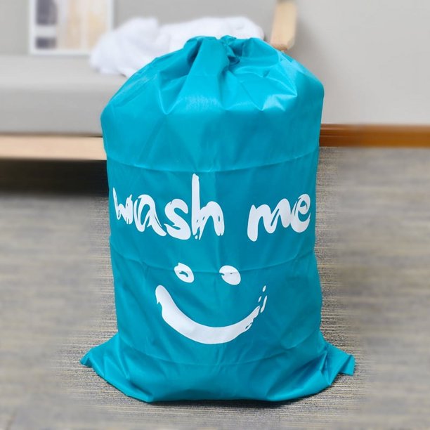 Bolsa de lavandería de viaje, organizador de ropa sucia lo suficientemente grande como para sostener 4 cargas de ropa, bolsa con cordón