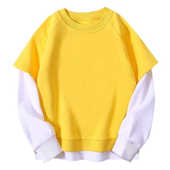 Boys Girls Two Piece Crewneck Sweatshirt Cotton Comfy Soft Athletic Pullover Tops Toddler Kids School Casual Trendy Clothes