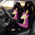 thumbnail image 2 of ABPHQTO Juego de 2 fundas de asiento de coche Unicorn Universal Auto Asientos delanteros Protector para coche, SUV sedán, camión, 2 of 3