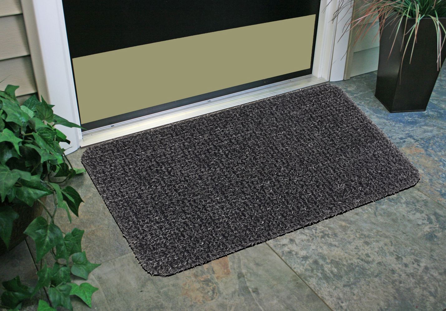 Clean Machine Classic AstroTurf Scraper Doormat 23.5 x 35.5 inch Flint Gray Outdoor Use