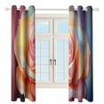 thumbnail image 4 of Rose Flower 2 Panels 3D Printing Pattern Curtain for Bedroom Living Room Kitchen Window Decoration Home, 4 of 6