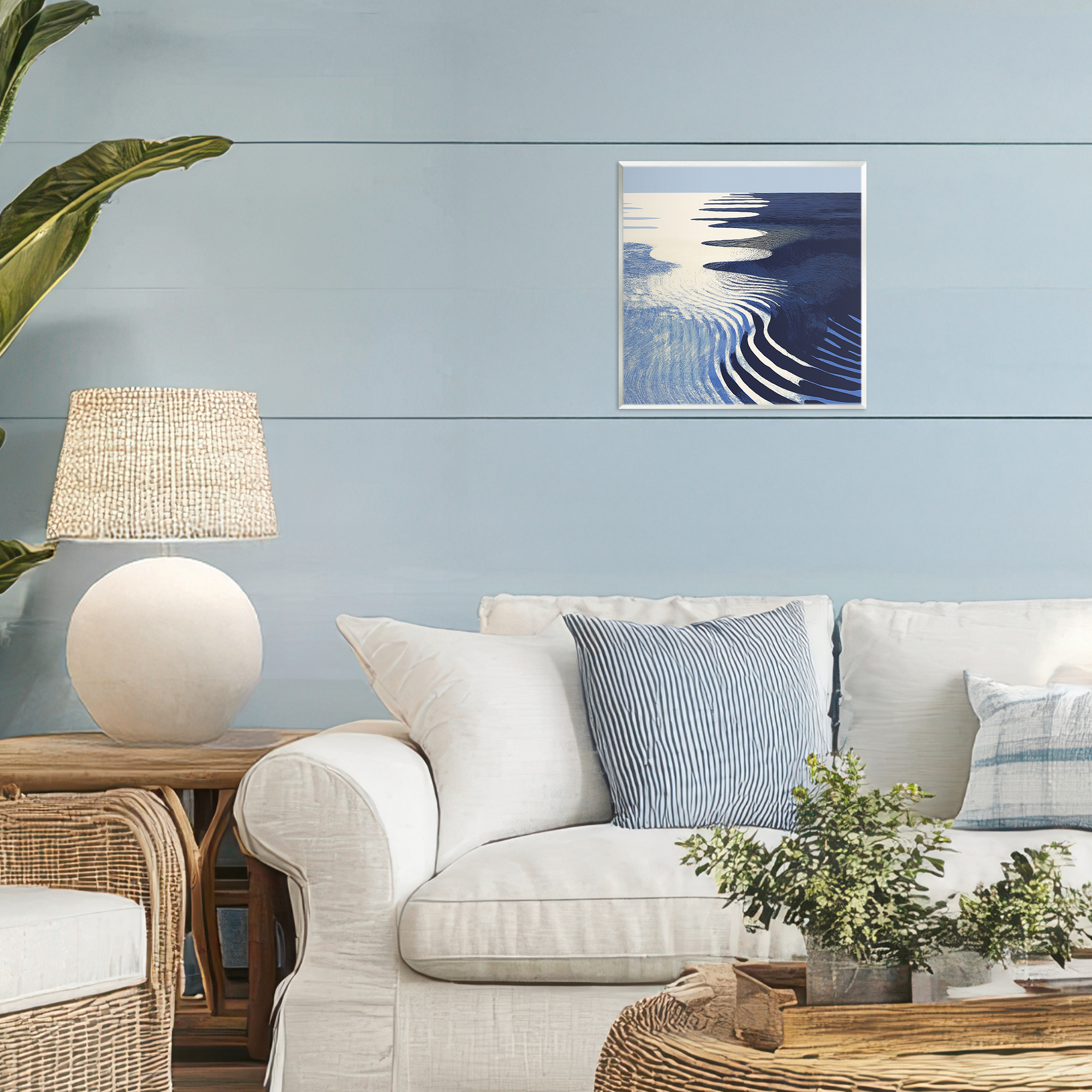 Stupell Industries Abstract Cobalt Ripples Wall Plaque Art, design by Walker Noble
