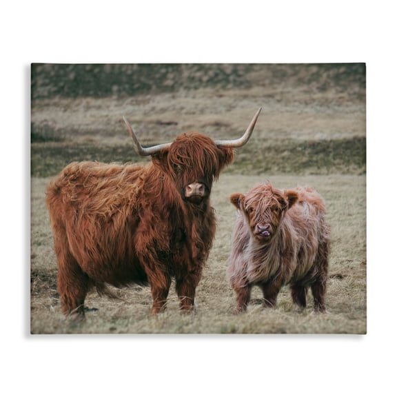 Mom & Baby Cow Canvas Wall Art, design by Lettered and Lined