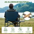 thumbnail image 6 of TIMBER RIDGE Folding Camping Chair, Portable Lightweight Aluminum Directors Chair with Side Table and Side Pocket for Outdoor, Lawn, Blue, 6 of 8
