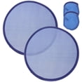 thumbnail image 1 of Miangastore Blue Foldable Hand Fans for Performance Lightweight Portable Fans Easy to Carry and Store Circular Fan 2 Pieces, 1 of 8