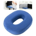 thumbnail image 1 of Almohada de dona para reducir el dolor del coxis, cojín de asiento con forma de dona de espuma viscoelástica elástica para sentarse y aliviar la presión de las nalgas, cojín de apoyo firme para hemorr, 1 of 7