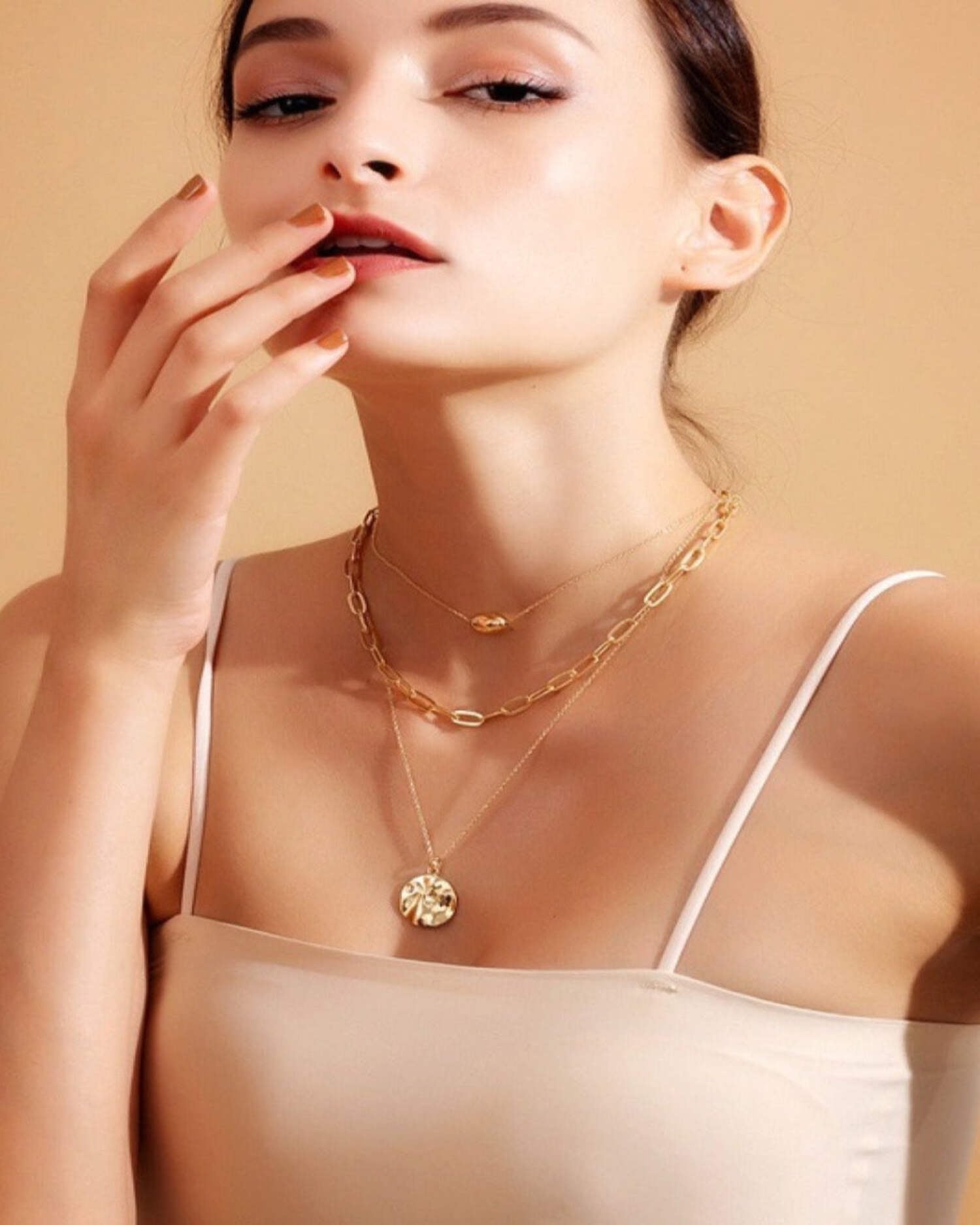 18K Gold Layering Necklace