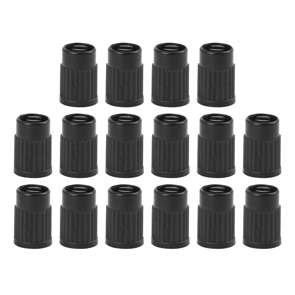 Unique Bargains 16Pcs Black Plastic Universal Tire Valve Stem Cap Cover for Motorcycle Bike Auto Car