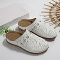thumbnail image 5 of Bxsruta -Embellished Perforated Mules, Summer Casual Shoes for Women, Breathable Slip-On Beach Footwear, 5 of 8