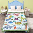 thumbnail image 3 of Dinosaur Blanket for Boys Girls Soft Fleece Kids Baby Boy Suitable Toddler Couch Cute Sofa Bedroom Living Room Gifts Children (Universe Dino, 40''''x30''''), 3 of 5
