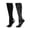 Floral-Black-Gray, variant on Wellfit Women's 2 Pair Pack Cotton Blend 15-20 mmHg Graduated Compression Socks, 10-13, Floral-Black-Gray