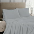 thumbnail image 2 of Color Sense Ensemble de Draps 3 Pcs 100 % Percale de Coton, Frais et Net, Gris Pâle, pour Lit Simple., 2 of 5