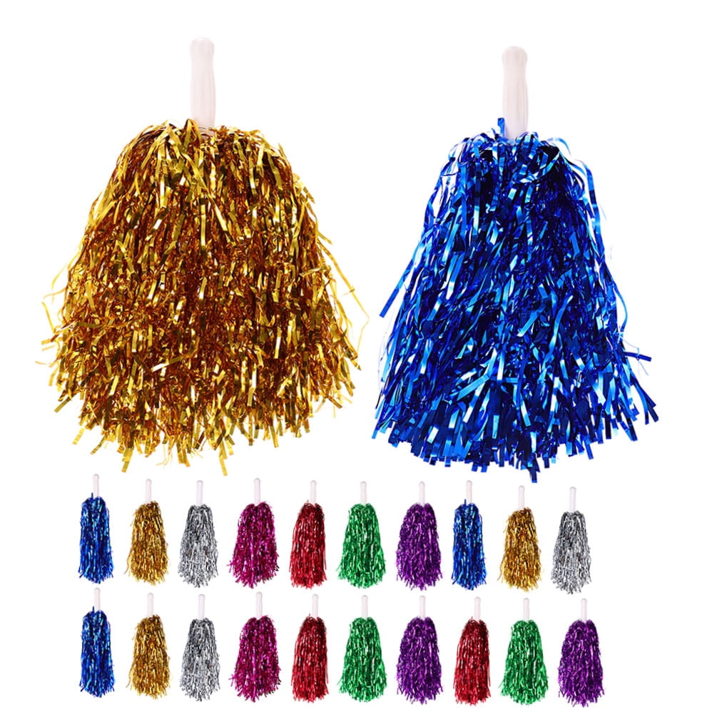 KAKOWELY Pom Poms Cheerleading Bulk 28Pcs 11.8X0.8X0.8In Gold