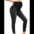 thumbnail image 3 of Pantalones Vaqueros de Maternidad para Mujer, Ajustados, Elásticos y Cómodos, para Embarazadas Negro L, 3 of 7