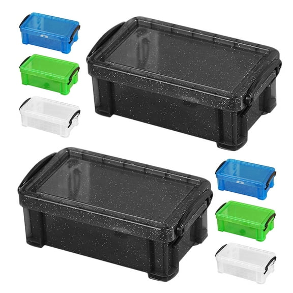 Hemoton 8pcs Small Containers with Lids and Crafts Organizer Storage Bins