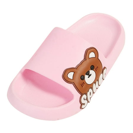 

Bear Children Slippers Cute Cartoon Animals Beach Pool Slippers Kids Cartoon Animals Non-Slip Boys Girls Summer Shoes Footwear