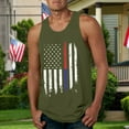 thumbnail image 2 of TOWED22 Men's Workout American Flag Print Gym Bodybuilding Tank Tops(AG,L), 2 of 5