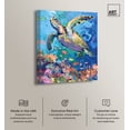 thumbnail image 2 of Whimsical Turtle Canvas Coastal Wall Art by Art Remedy, Gallery Wrapped, 24" x 30", 2 of 7