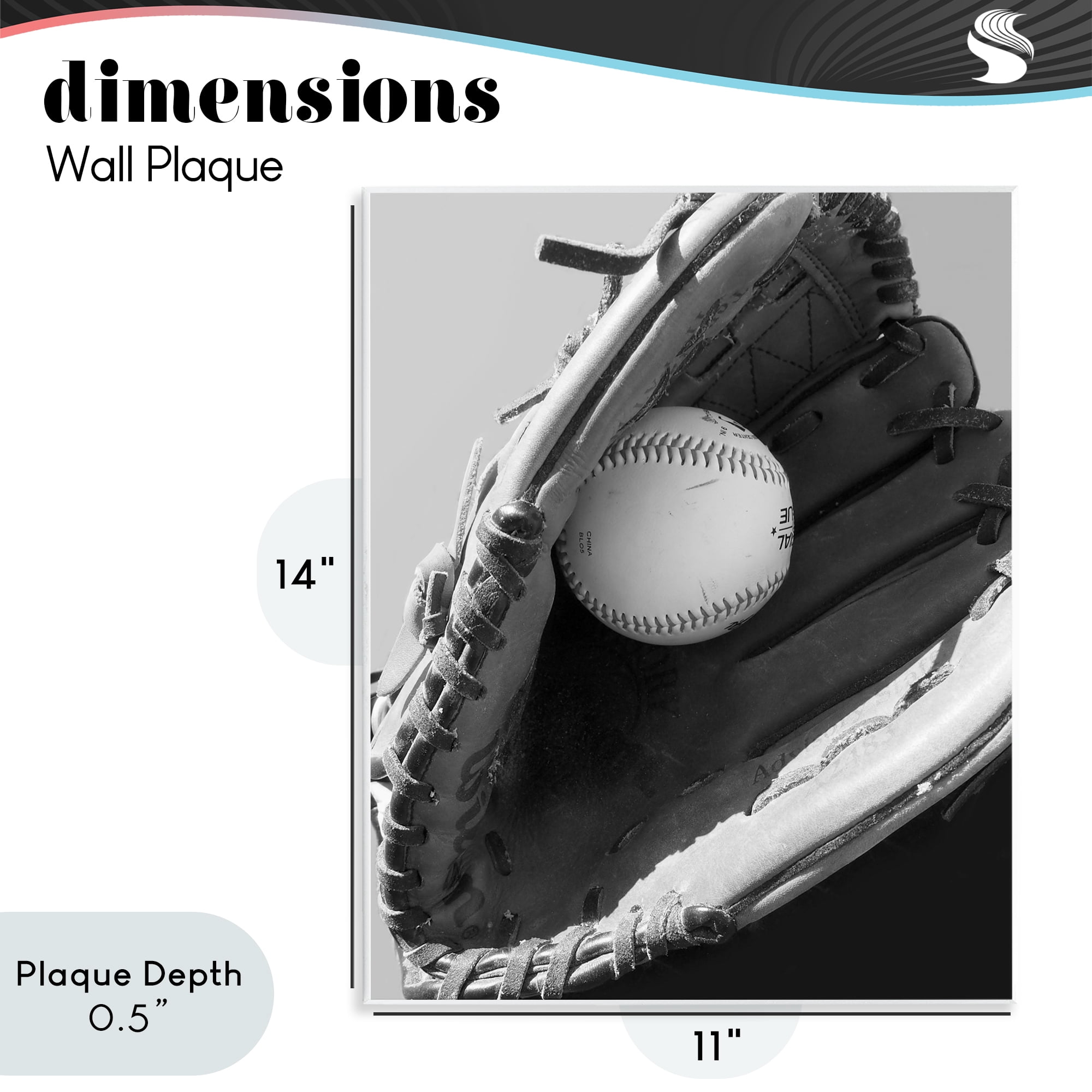 Stupell Industries Nice Catch Baseball Wall Plaque Art, design by Marcus Prime