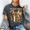 thumbnail image 2 of Black Cowboy Western Rodeo Melanin Black History Texas Men T-Shirt, Men's And Women's Graphic Tee 100% Cotton by TBun, Full Sizes S-5XL, 2 of 5