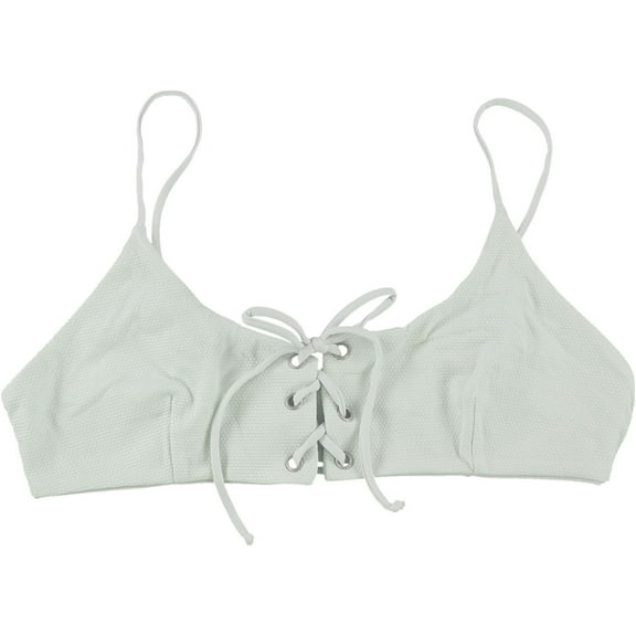 Tavik Womens Reign Tie Front Bikini Swim Top, Green, Large