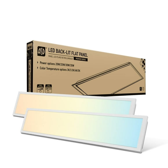 ASD Cadre de Montage en Surface 1x4 pour Panneau Plat LED - Kit de Support de Montage en Surface Aluminium pour Plafond Tombant - Kit de Montage de Panneaux Rétroéclairés Profil Bas, Blanc