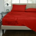 thumbnail image 4 of ROYALE LINENS 300 Thread Count 100% Long Staple Combed Cotton Sheet Set - 4 Piece Queen Bed Sheets - 1 Fitted, 1 Flat & 2 Pillow Cases - Soft Cool & Crisp Sheet Set (Queen, Red), 4 of 10