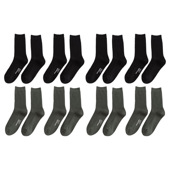 Men's Dress Socks Cotton Thin Classic Lightweight Socks Solid Soft Breathable Socks