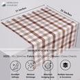 thumbnail image 2 of HEIRLOOM COMFORT Gingham Multi Check 100% Cotton Cloth Napkins Set of 6, 18"x18", Colorful, Washable, Reusable & Durable Fabric for Dining, Events, Parties & Daily Table Use, Brown, Beige & White, 2 of 6
