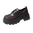 thumbnail image 5 of Shoes for Women Lace-Up Comfortable Shoes for Office Daily Wear Women's Leather Block Heel Round Toe Business Work Dress Shoes, 5 of 7
