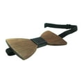 thumbnail image 3 of Eleanos Unisex Natural Wooden Adjustable Bow Ties for Tuxedo Wedding Party Accessories, 3 of 3
