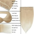 thumbnail image 3 of SEGO Blonde Clip in Human Hair Extensions Balayage One Piece Soft Straight 3/4 Full Head Hair Pieces for Women, 3 of 12