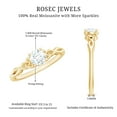 thumbnail image 6 of Rosec Jewels Certified Moissanite Promise Ring for Women - Celtic Knot Ring - D-VS1 Quality - Ready to Gift for Valentines, 18K Yellow Gold, US 6.50, 6 of 7