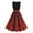 Red1, variant on Zedker Women Short Sleeve V-Neck Dress 1950s Vintage Cocktail Party Swing Short Style Black Plus L