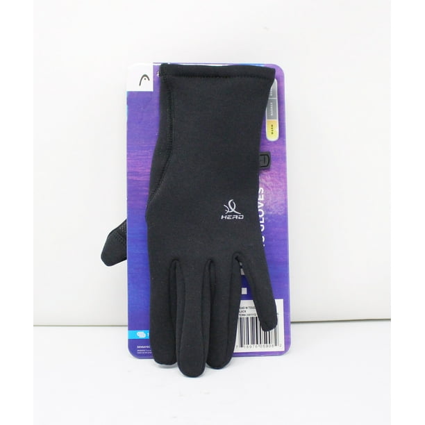 HEAD Head Womens Touchscreen Running Gloves Sensatec Large Black