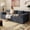 Dark Gray, variant on 71" Love Seat Couches, Corduroy Boneless Loveseat with Deep Seats, 2 Seat Couch Apartment Size Couch with 3 Pillows&Side Pockets for Bedroom, Office, No Assembly Required, Black