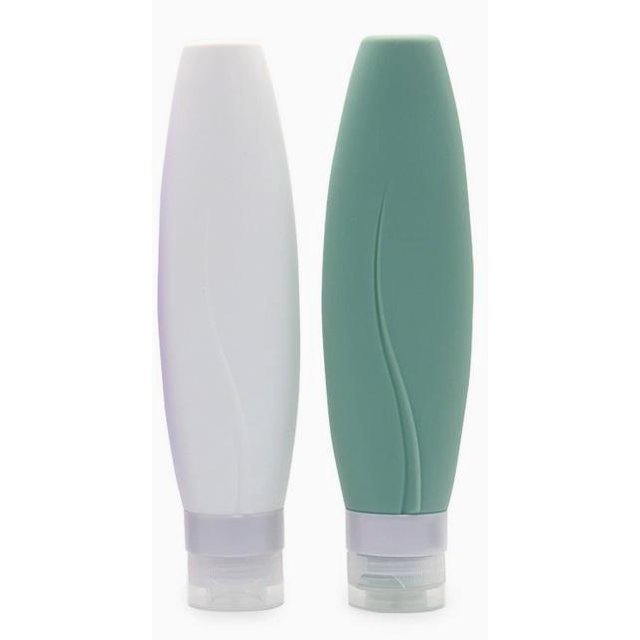 SHISUYAN 2pcs Travel Toiletry Dispenser Bottles Silicone Travel Bottles Empty Refillable Containers For Shampoo Lotion Body Wash 150 ML