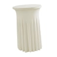 thumbnail image 2 of Mantel de cóctel, cubierta de mesa de cóctel reutilizable, elástica, decorativa con faldones, mantel para mesa de fiesta, banquete, decoración. Blanco beige, 2 of 7