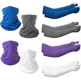 thumbnail image 2 of 4 Sets UV Protection Face Mask and Sleeve Set, Neck Gaiter Balaclava and Ice Silk Cooling Arm Sleeves for Men and Women, 2 of 4