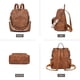 thumbnail image 3 of Mochila WYFJNX de cuero para mujer, bolso de moda marrón, 3 of 7