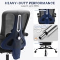 thumbnail image 3 of QinaQin Silla de oficina en casa con reposapiés, silla giratoria de malla con respaldo alto, soporte lumbar ajustable y cabecera, ideal para oficina o cuarto gamer, 3 of 9
