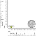 thumbnail image 4 of Gem Stone King 1.00 Ct Round Green Peridot 10K White and Yellow Gold Solitaire Engagement Ring (Size 8), 4 of 4