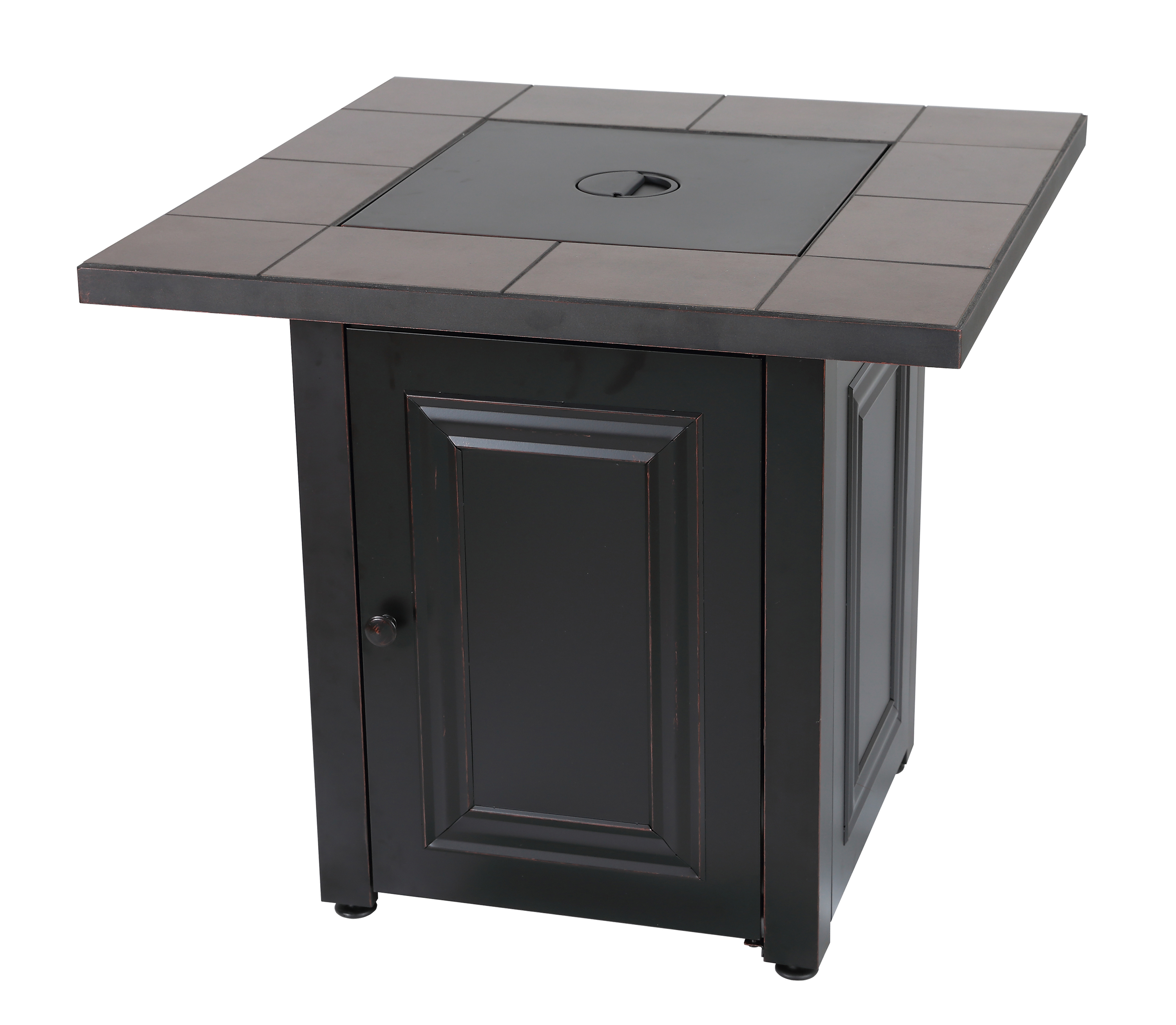 The Vanderbilt, LP Gas Outdoor Fire Pit with Ceramic Tile Mantel