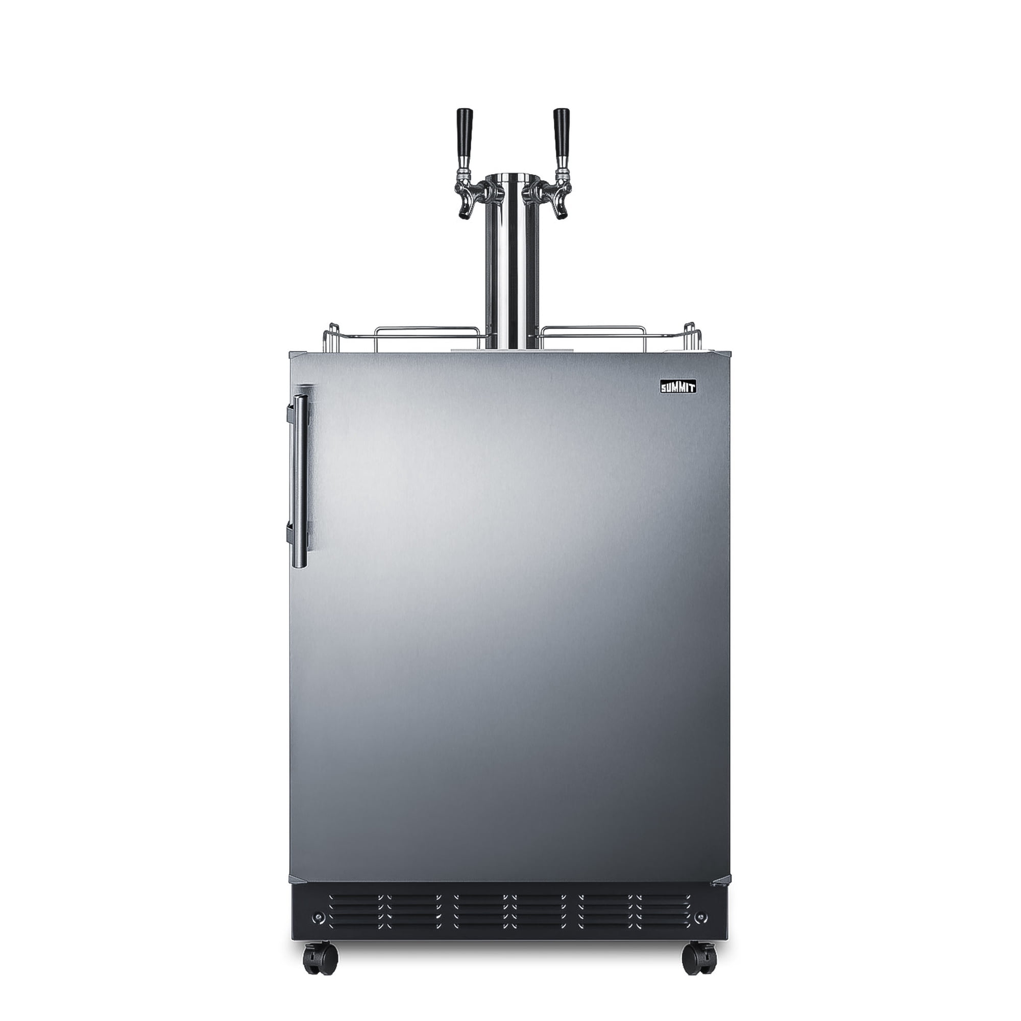 Summit Sbc7br 24" Wide 5.3 Cu. Ft. Free Standing Double Tap Kegerator - Stainless Steel