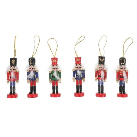 

6pcs Decorative Nutcracker Puppet Adornments Nutcracker Puppet Hanging Decor