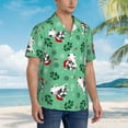 thumbnail image 5 of Balery Christmas French Bulldog Print Men's Hawaiian Shirts Short Sleeve Beach Shirt Relaxed Fit Vacation Button Down Shirts-X-Large, 5 of 9