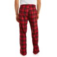 thumbnail image 2 of Hanes Men's Microfleece Plaid Sleep Pants - Red Plaid, 2 of 3