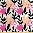 thumbnail image 1 of Abstract Sofa Upholstery Fabric by the Yard, Creative Nature Inspired Pattern with Botanical Motifs, Decorative Fabric for DIY and Home Accents, Charcoal Grey Pink by Ambesonne, 1 of 4